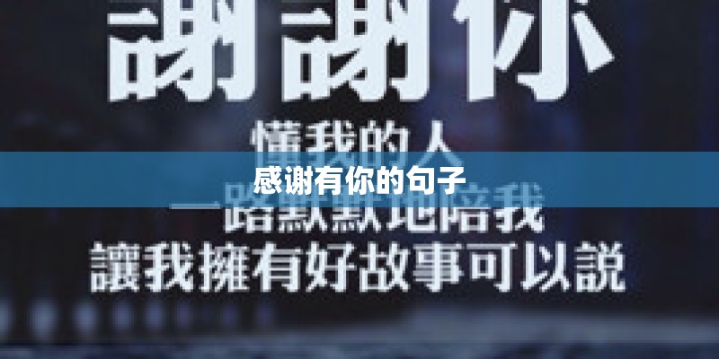 感谢有你的句子 感谢有你的句子