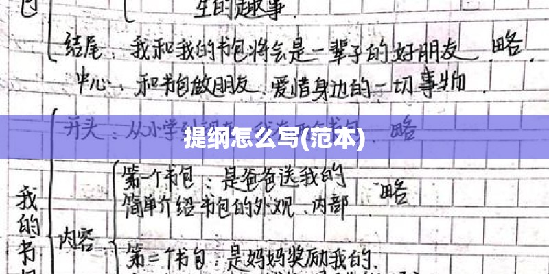 提纲怎么写(范本) 提纲怎么写(范本)