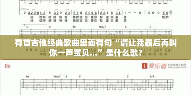有首吉他经典歌曲里面有句“请让我最后再叫你一声宝贝...”是什么歌？